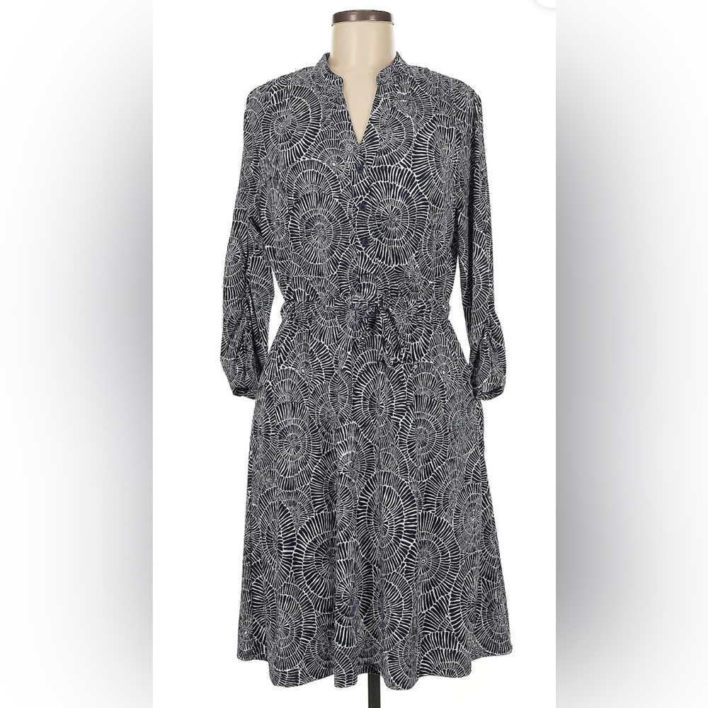 Robert Louis Black and White Spiral Dress